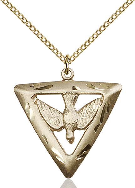 Gold-Filled Holy Spirit and Triangle Necklace Set