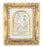 Antique Gold leaf Resin Frame with Sterling Silver Our Lady Lourdes Image