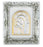 Antique Silver Leaf Resin Frame with Sterling Silver Madonna and Child Image