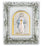 Antique Silver Leaf Resin Frame with Sterling Silver Our Lady Miraculous Medal Image