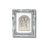 Antique Silver leaf Resin Frame with Sterling Silver Holy Family Image