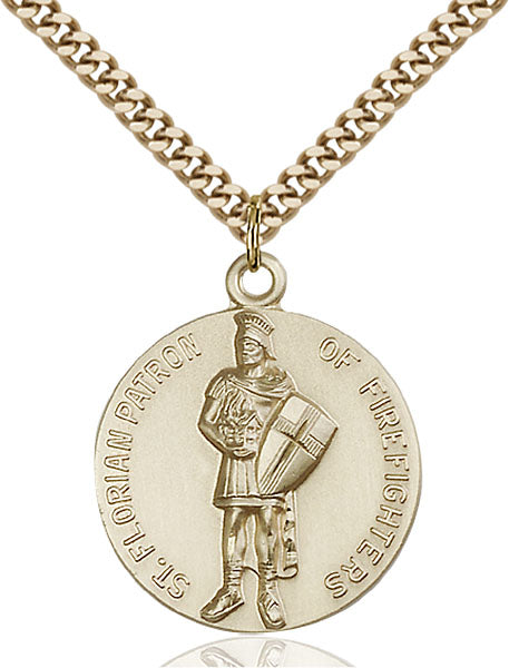 Gold-Filled Saint Florian Necklace Set
