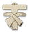 14K Gold Franciscan Cross Pendant