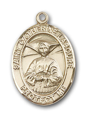 14K Gold Saint Catherine Laboure Pendant