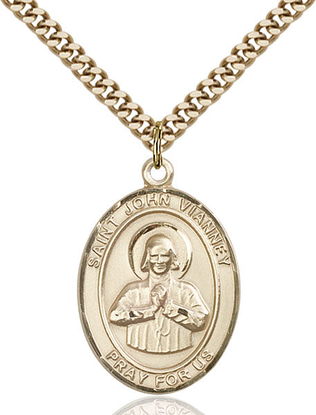 Gold-Filled Saint John Vianney Necklace Set