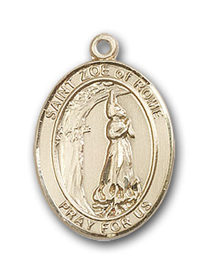 14K Gold Saint Zoe of Rome Pendant
