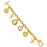 14K Gold-Dipped Toggle Crosses and Fleur di Lis Medallion Charm Bracelet