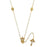 14K Gold-Dipped Crystal Two Rings and Cross Medallion Wedding Rosary