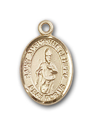 14K Gold Saint Augustine of Hippo Pendant