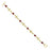 14K Gold-Dipped Red Bead Cross Toggle Bracelet