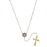 14K Gold-Dipped Blue Beaded Rosary with Mary and Child Decal