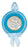 3 1/4-inch Sterling Silver Blue Guardian Angel Crib Medal