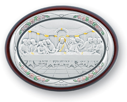 3-inch x 2-inch Sterling Silver Last Supper Plaque
