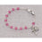 Sterling Silver 5 1/2-inch Pink Baby Bracelet