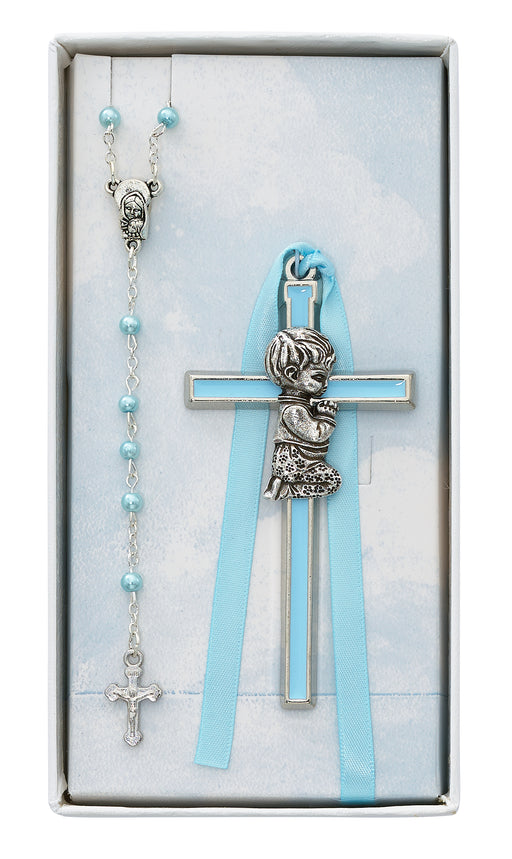 Boy'S Cross and Rosary Set
