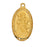 Gold over Silver Medal of Saint Chris 24-inch Chain - Engravable