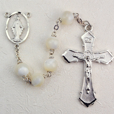 8MM Mother Of Pearl Rosary
