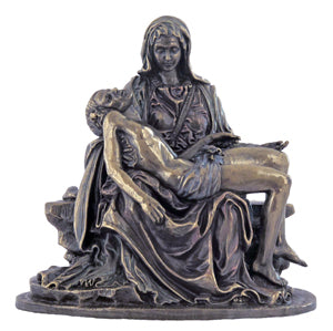 Pieta Lightly Hand-Painted Cold-Cast Bronze 5-inch