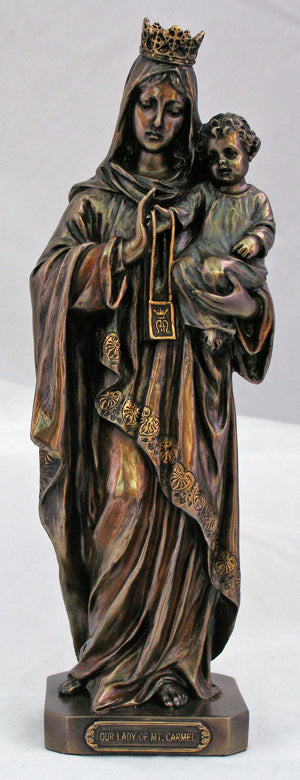 Ol Mt.  Carmel Hand-Painted Cold-Cast Bronze 10-inch