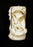 Saint Michael Votive Candle White Alabaster 4-inch