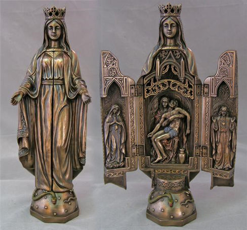 Our Lady Of Sorrows 11-inch Statue Triptych