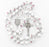 White and Pink Glass Flower Bead New England Pewter Rosary