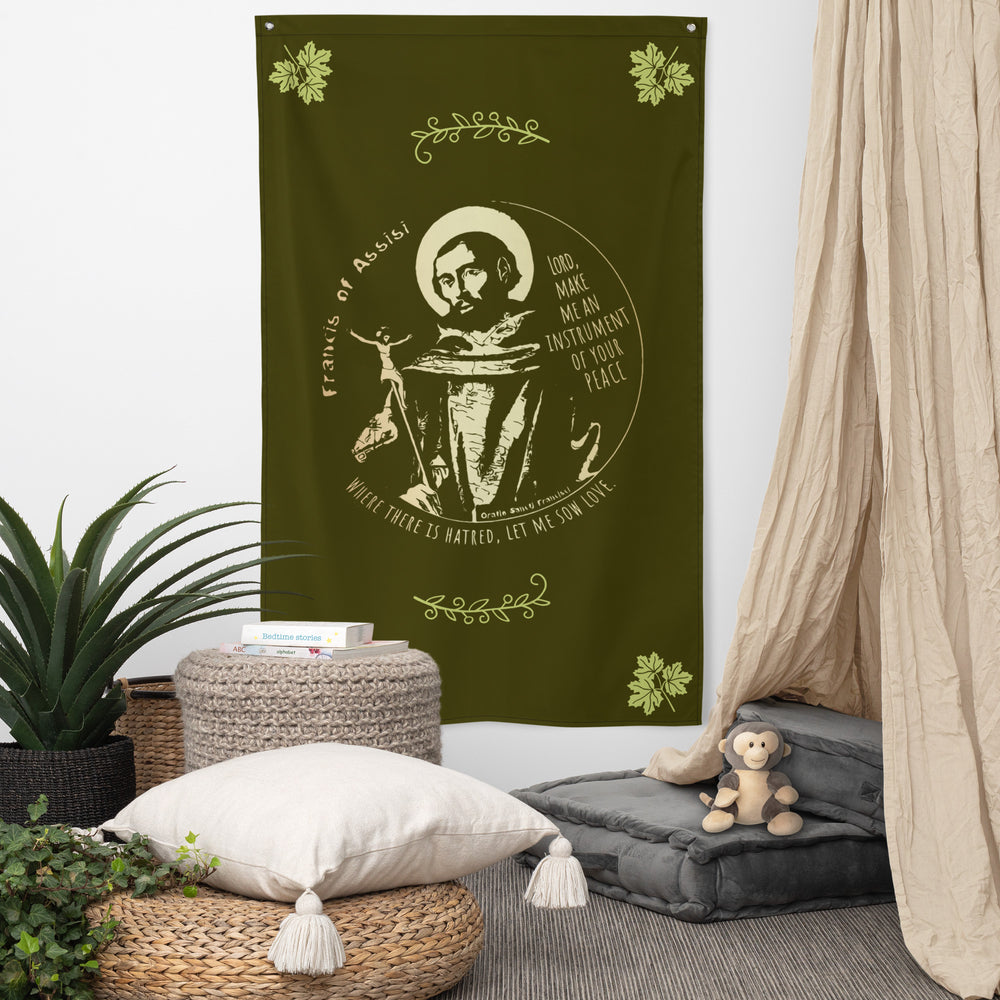 St. Francis of Assissi Flag Banner