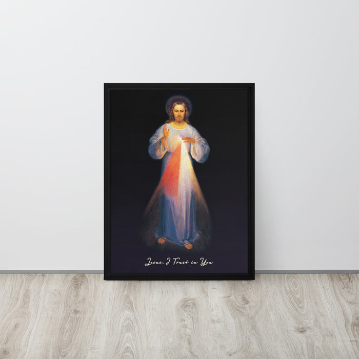 Original Divine Mercy on Framed Canvas