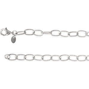 16-inch Knurled Cable Chain - 24K Vermeil