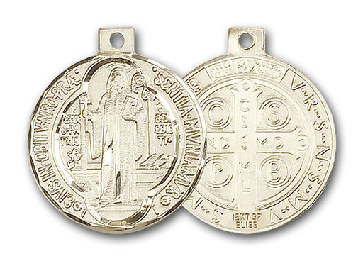 14K Gold Saint Benedict Pendant
