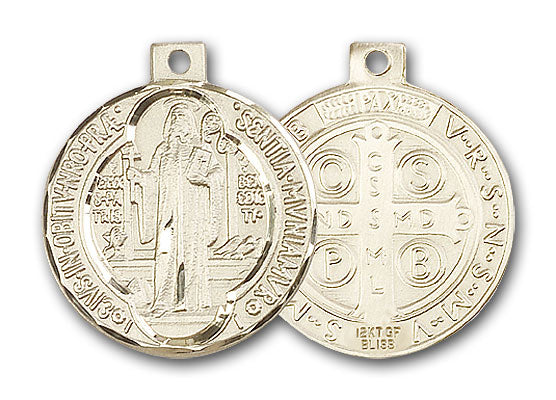 14K Gold Saint Benedict Pendant