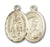 14K Gold Saint Peregrine Pendant - Engravable