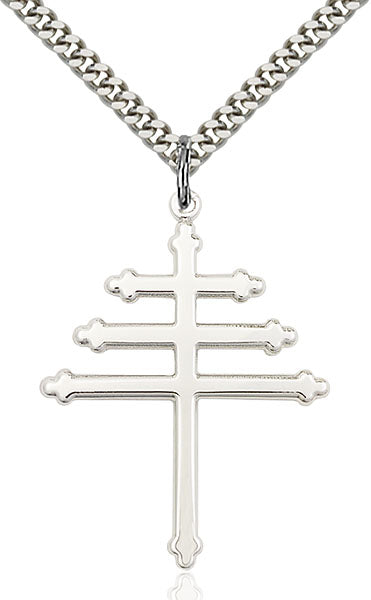 Sterling Silver Marionite Cross Necklace Set