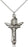 Sterling Silver Trinity Crucifix Necklace Set