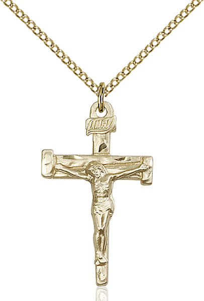 Gold-Filled Nail Crucifix Necklace Set
