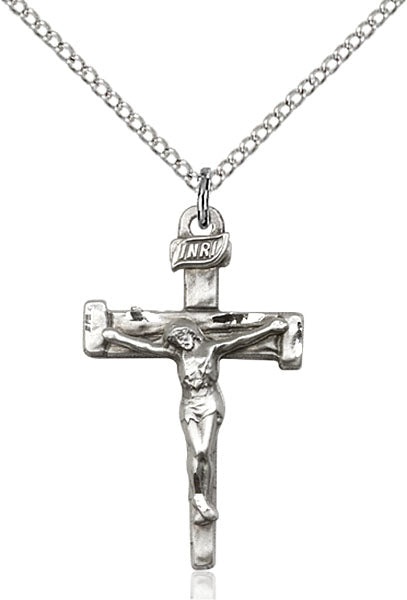 Sterling Silver Nail Crucifix Necklace Set