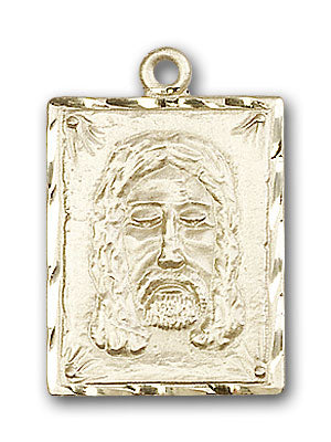 14K Gold Holy Face Pendant