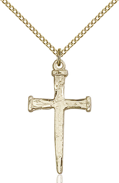 Gold-Filled Nail Cross Necklace Set