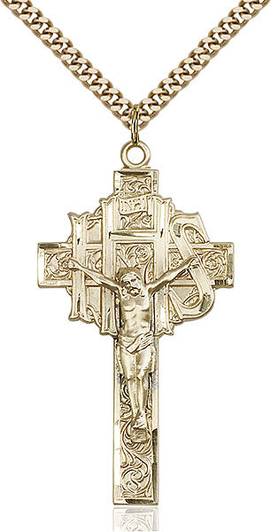 Gold-Filled Crucifix Necklace Set