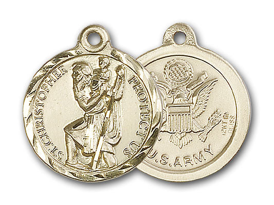 14K Gold Saint Christopher Pendant