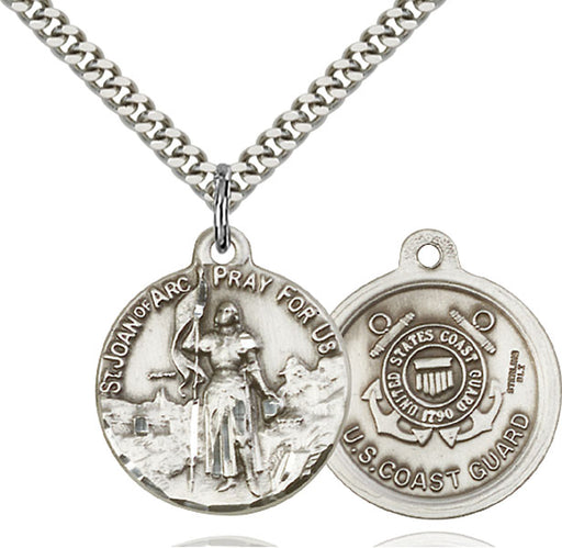 Sterling Silver Saint Joan of Arc Necklace Set