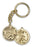 Antique Gold Saint Michael the Archangel Keychain