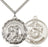 Sterling Silver Saint Michael and Marines Necklace Set