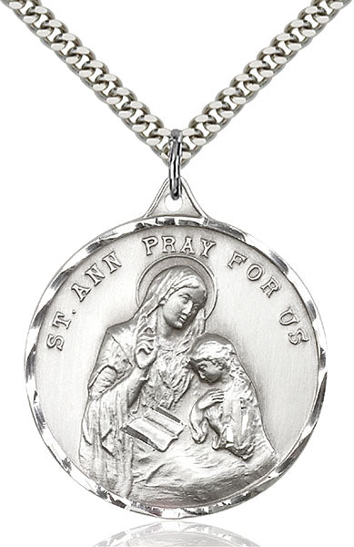 Sterling Silver Saint Ann Necklace Set