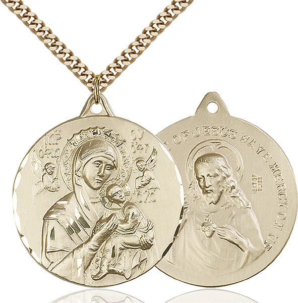 Gold-Filled Our Lady of Perpetual Help Necklace Set