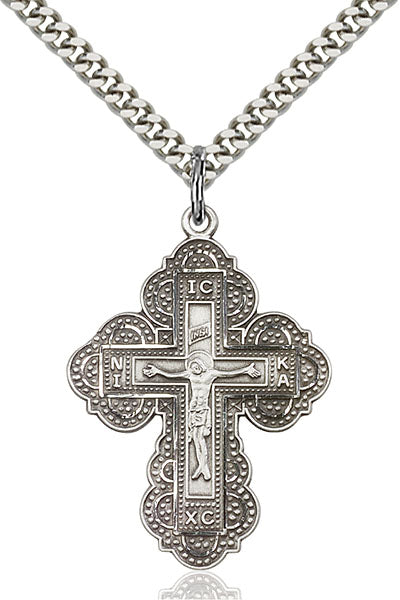 Sterling Silver Irene Cross Necklace Set