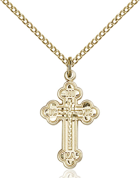 Gold-Filled Russian Cross Necklace Set