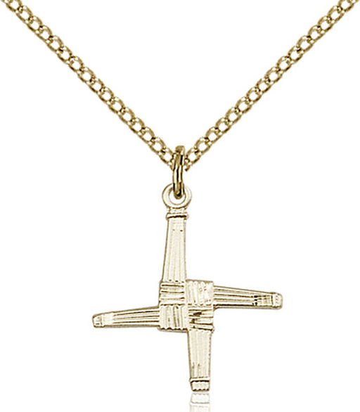 Gold-Filled Saint Brigid Cross Necklace Set