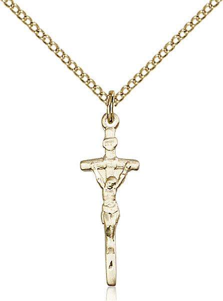 Gold-Filled Papal Crucifix Necklace Set