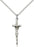 Sterling Silver Papal Crucifix Necklace Set